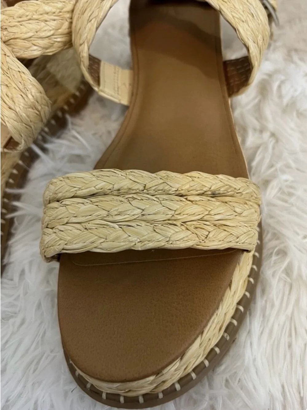 Universal Thread Braided Espadrille Platform Sandals in Cream - Picture 4 of 9